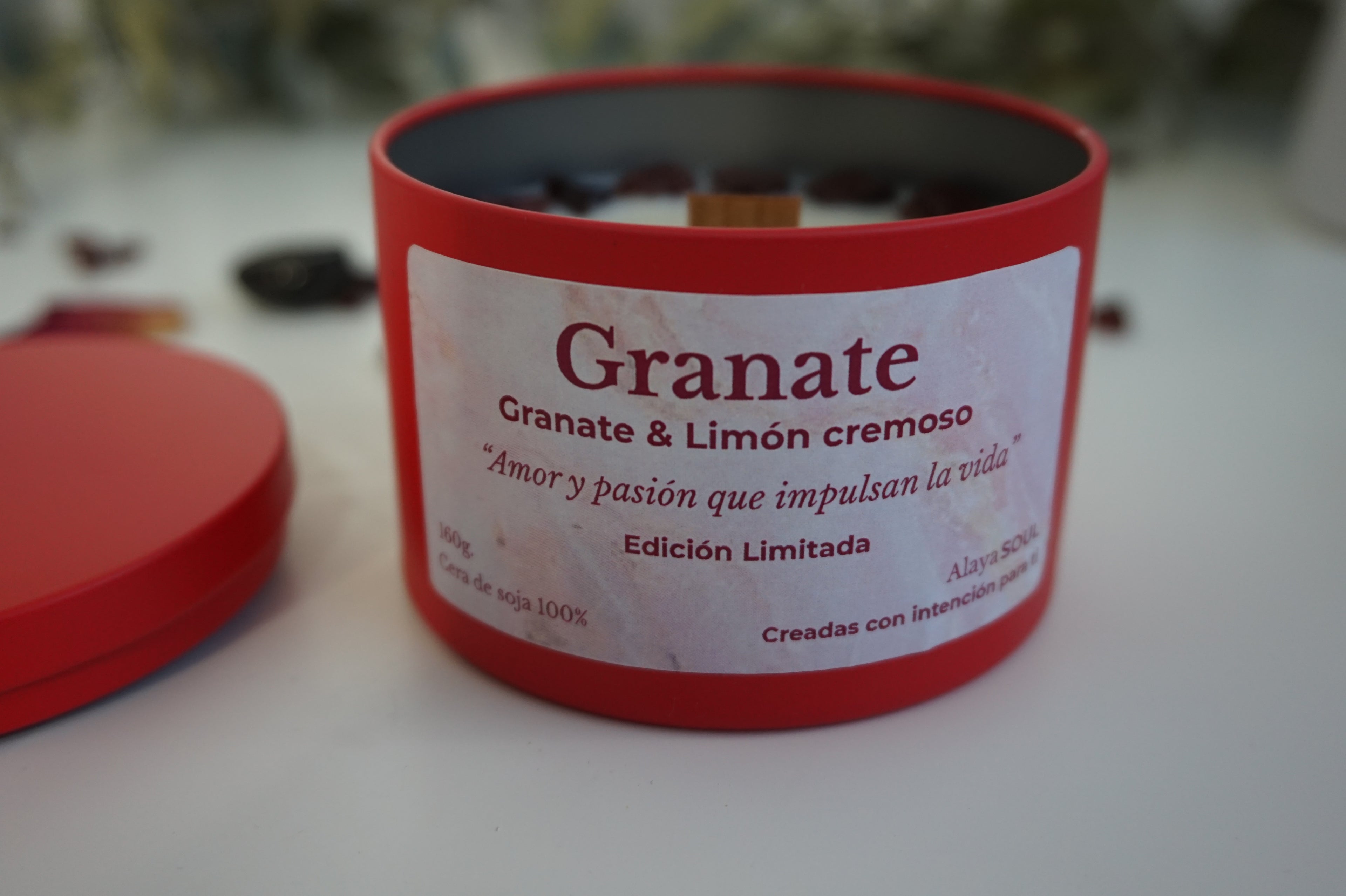 Vela Mineral Granate · Edición Limitada San Valentín