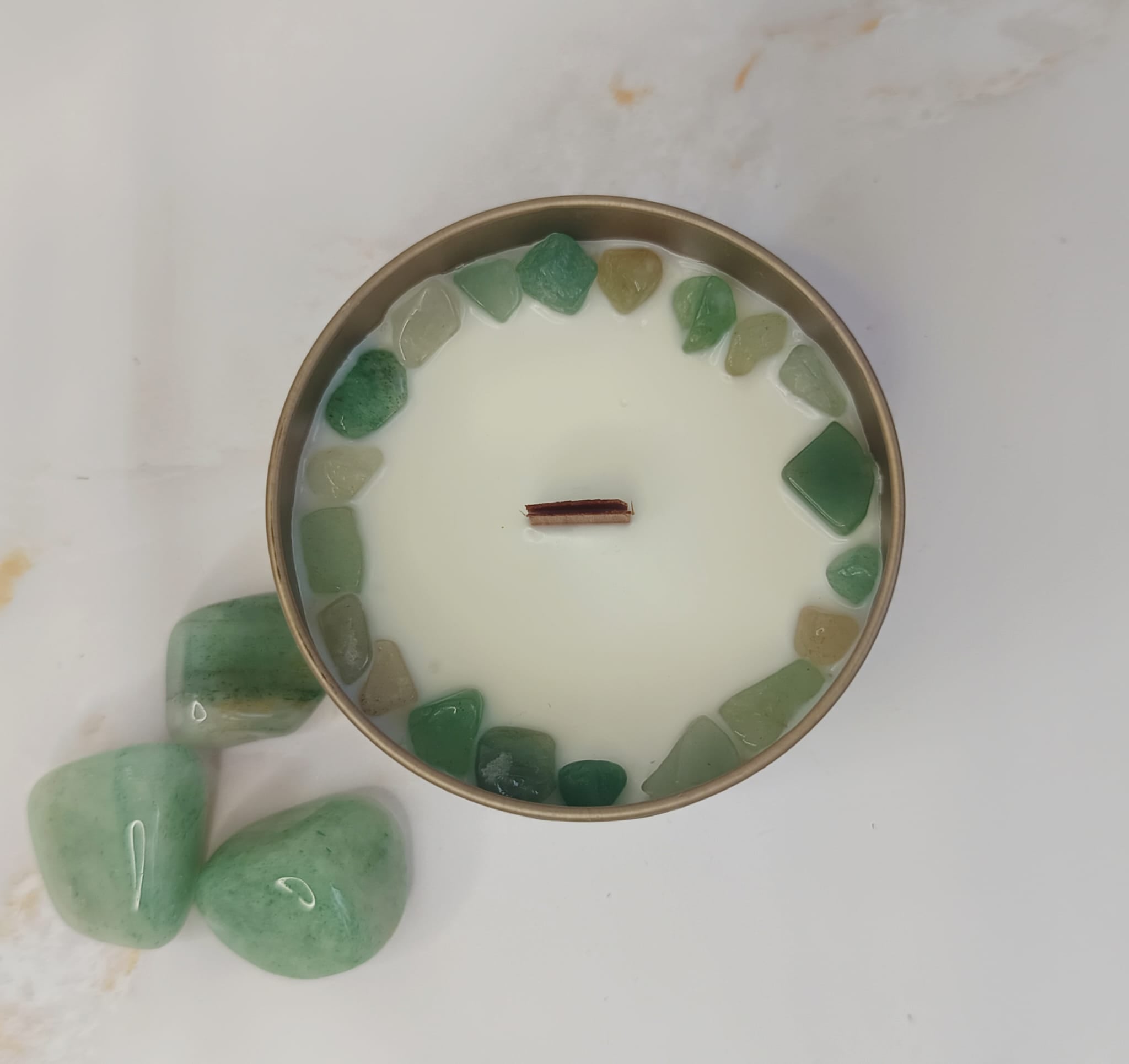 Vela Mineral Aventurina Verde