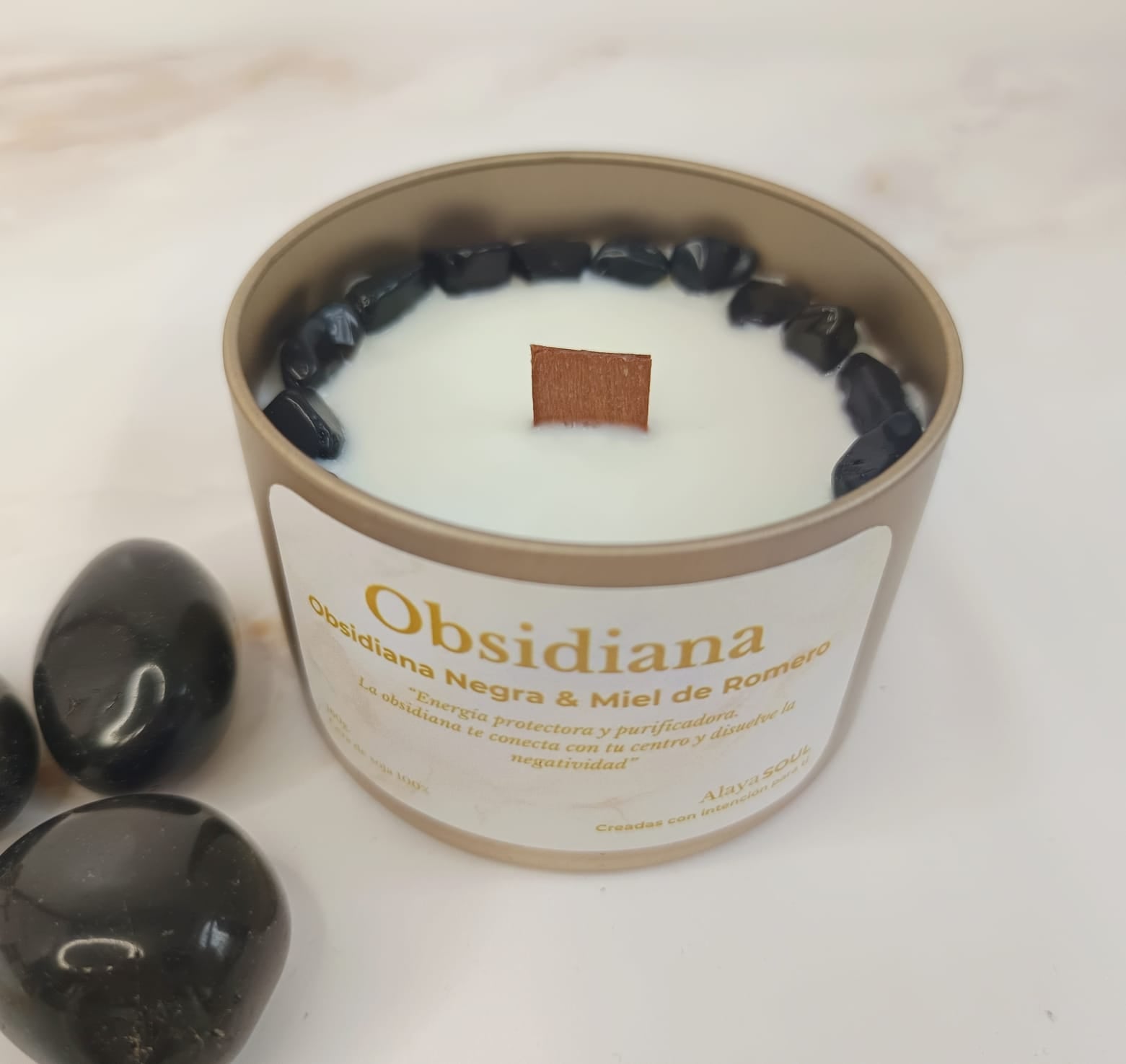 Vela Mineral Obsidiana